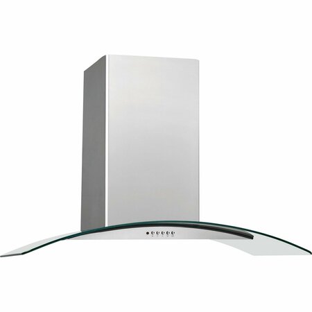 ALMO 30-in. Modern Glass Canopy Wall-Mount Range Hood with 3 Speeds and 400 CFM Ventilation FHWC3060LS